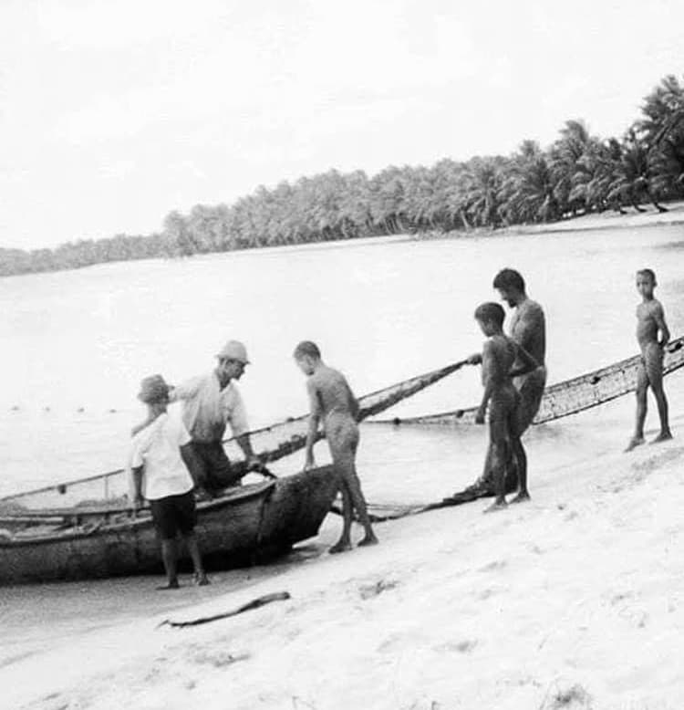 Pescadores en Bayahibe a principios del siglo XX