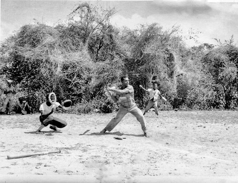 Partido de béisbol en Bayahibe, época vintage